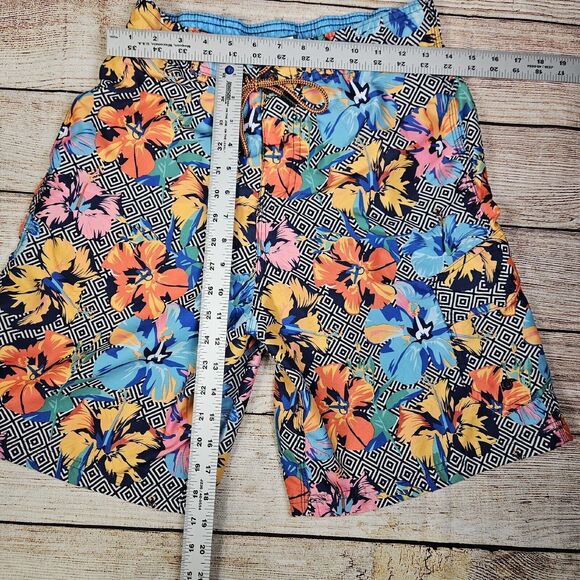 Broken Threads Men Surf Swim Trunks Medium Board Shorts Hawaiian Floral Colorful - Picture 2 of 7